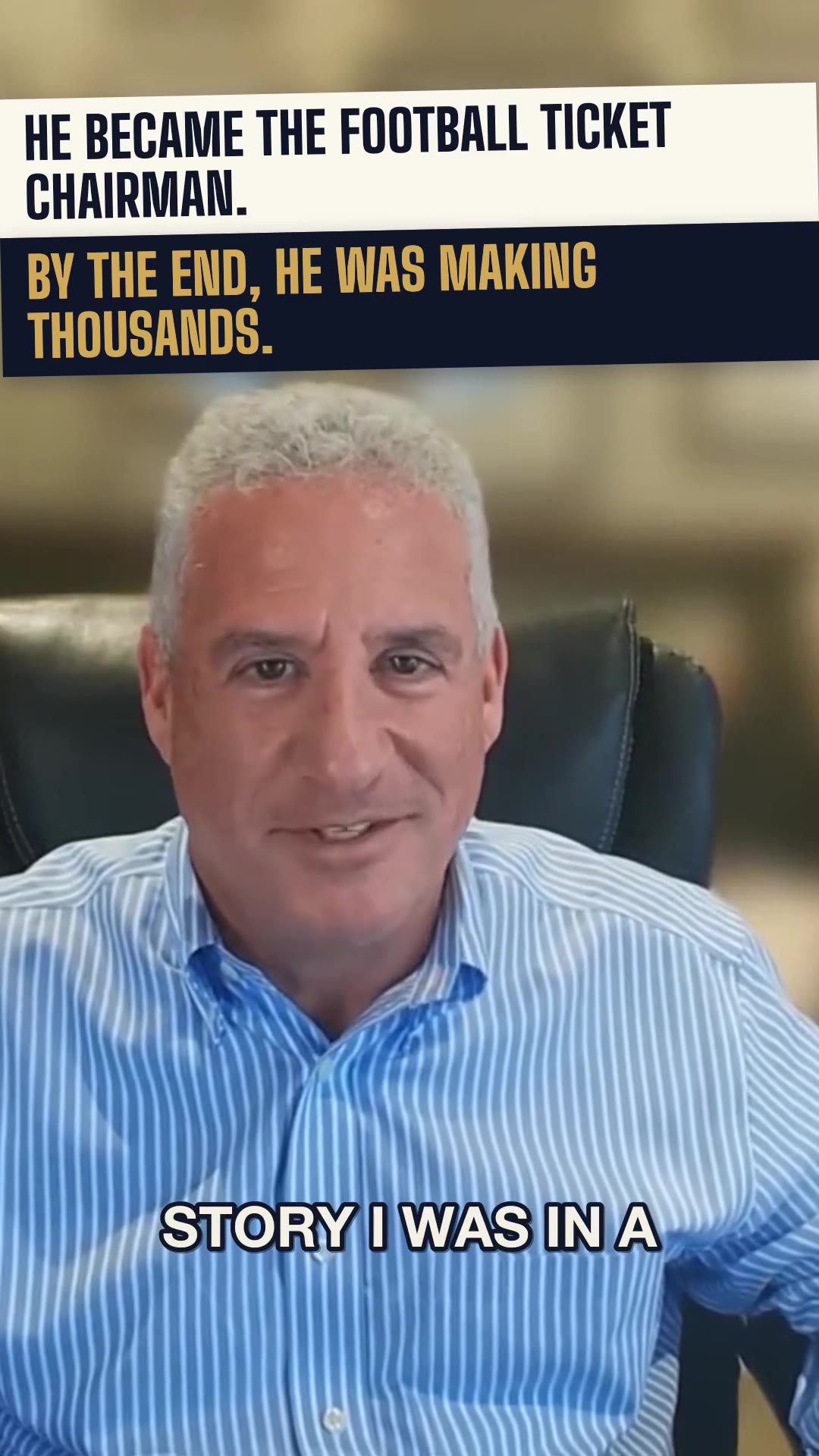 He became the college football ticket chairman. By the end, he was making thousands off a bagel shop table.