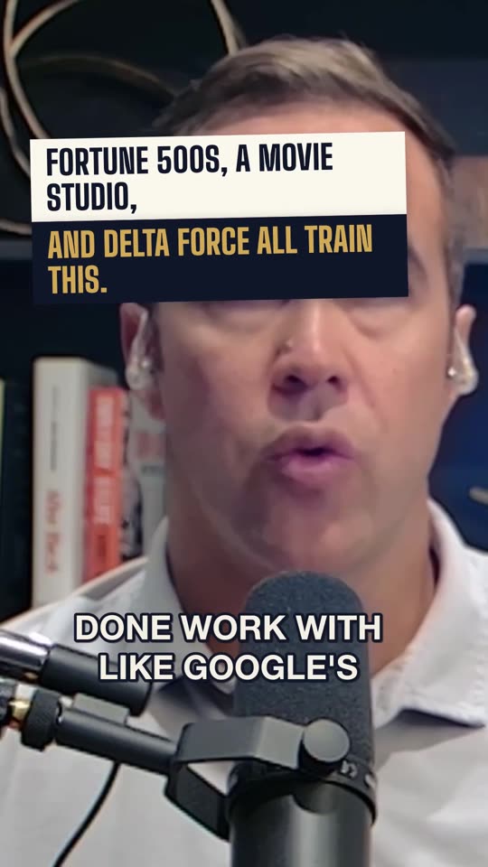 They all train this. Most people think it's nonsense at first.