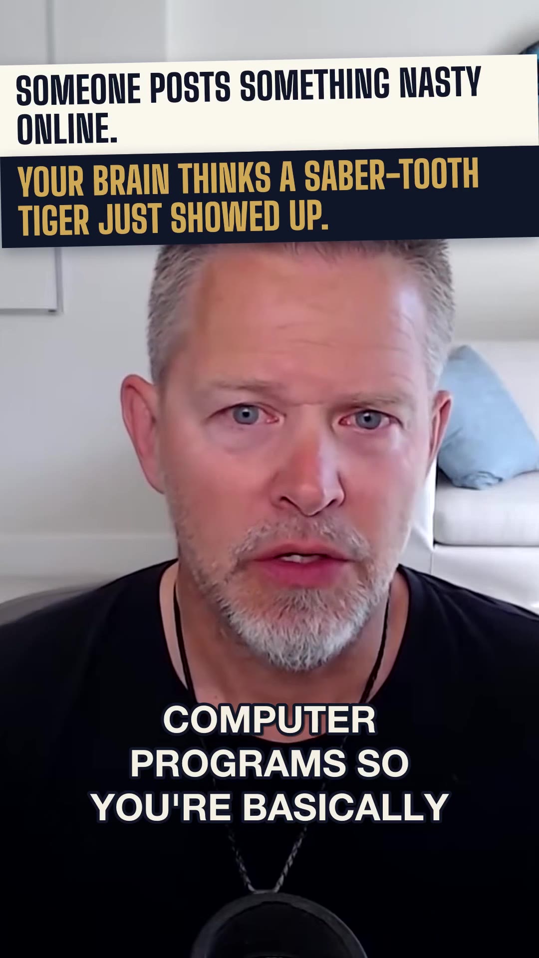 A nasty comment online triggers the same brain response as a saber-tooth tiger attack.