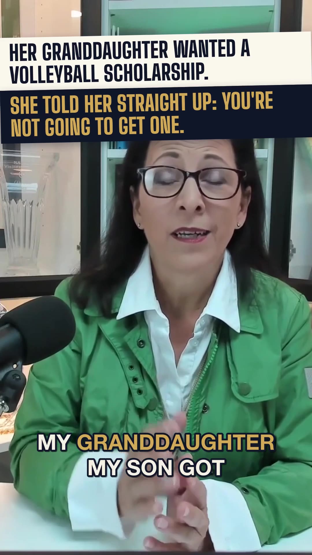 Her granddaughter wanted a volleyball scholarship. She told her the truth instead of a trophy speech.