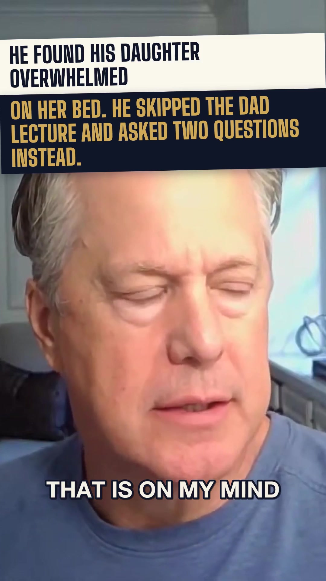 His daughter was overwhelmed with college apps. Instead of a dad lecture, he asked two questions and watched the overwhelm disappear.