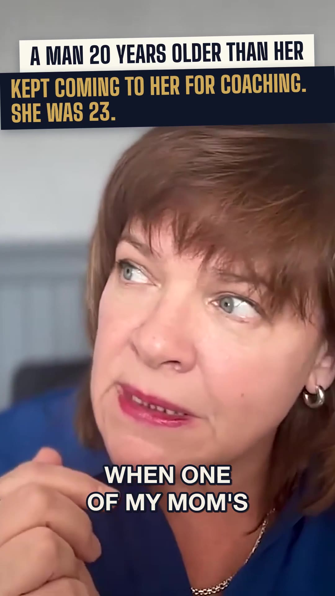 At 23, a man 20 years older kept coming to her for advice. She didn't know why.