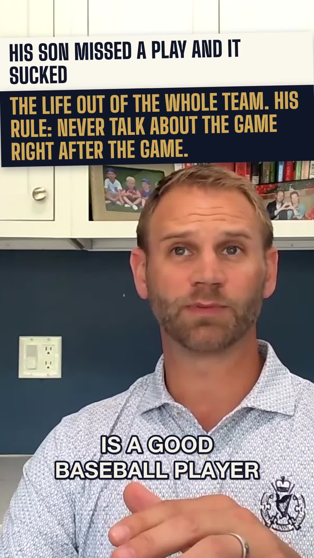His son missed a play and it sucked the life out of the whole team. His rule: never talk about the game right after the game.