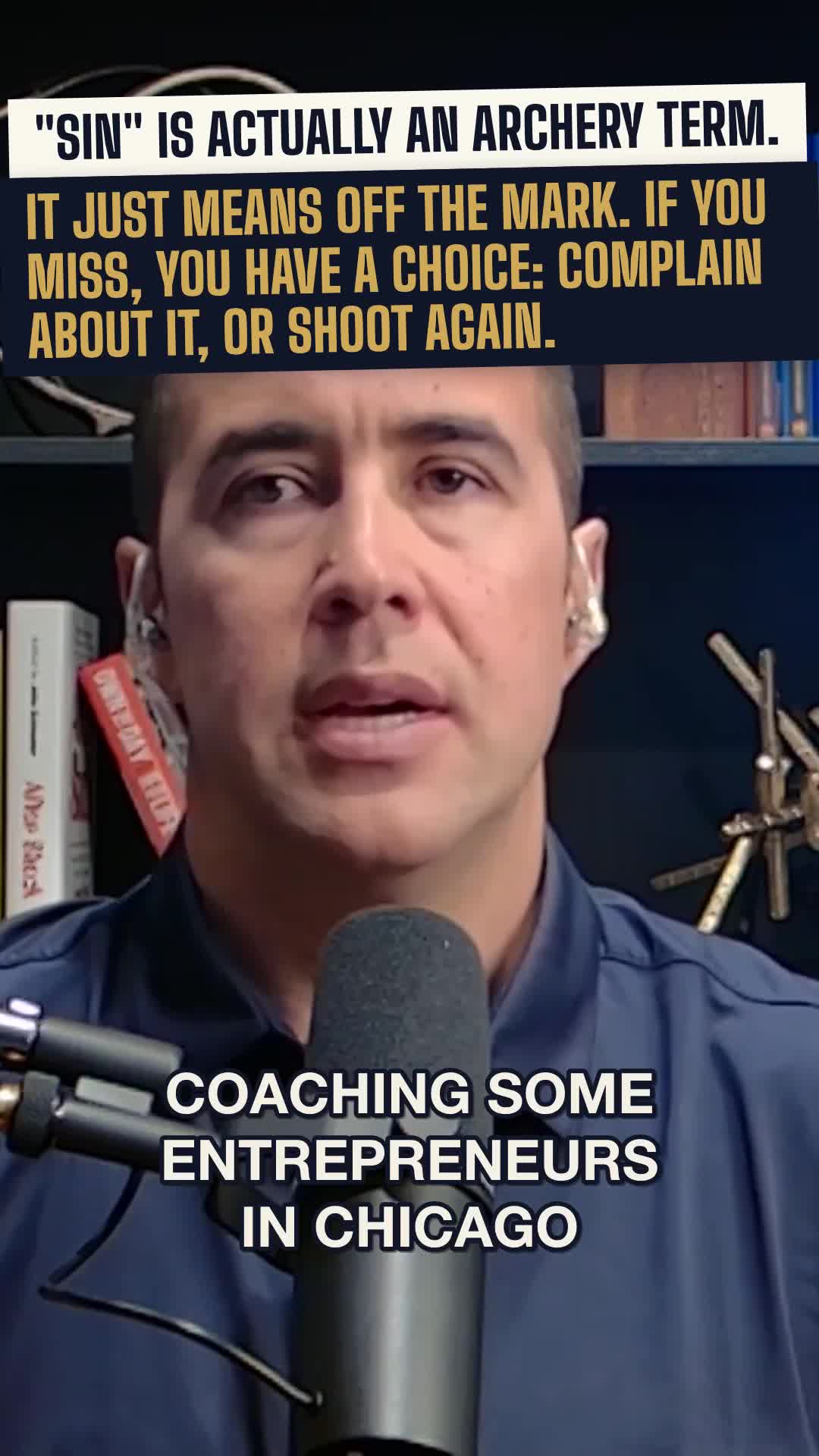 "Sin" is an archery term. It just means off the mark. If you miss, you shoot again.